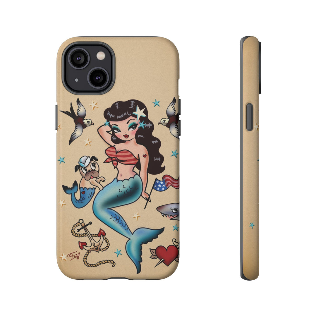 Patriotic Mermaid • Tough Phone Case