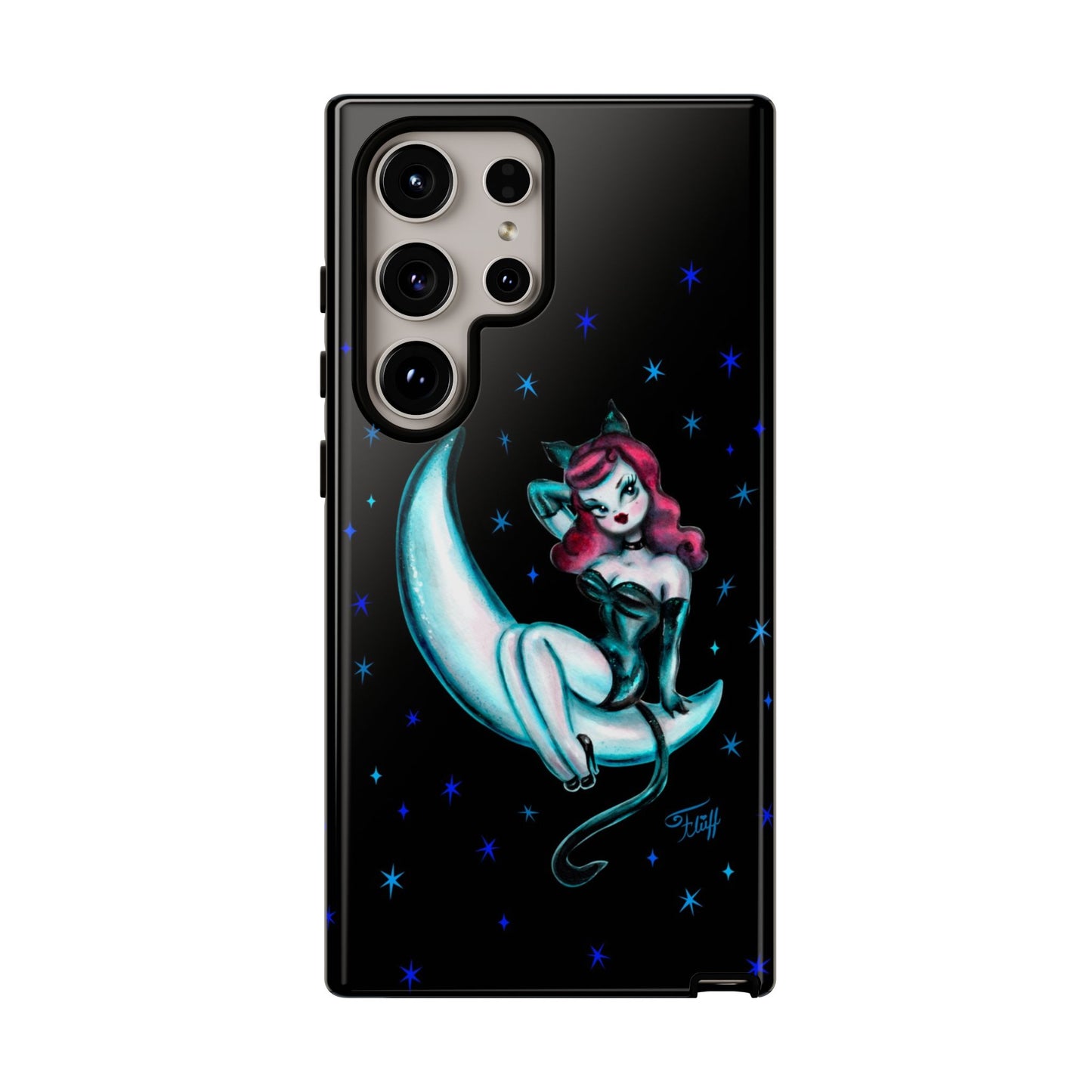 Kitten on the Moon • Tough Phone Case