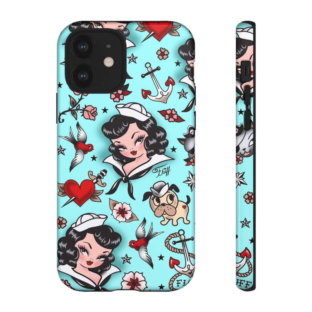 Suzy Sailor Girl on Light Blue • Phone Case