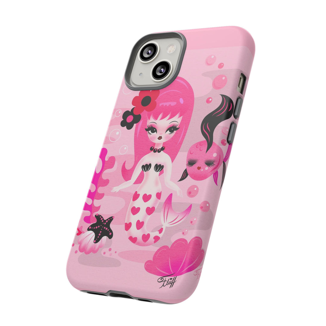 Pink Mod Mermaid • Tough Phone Case