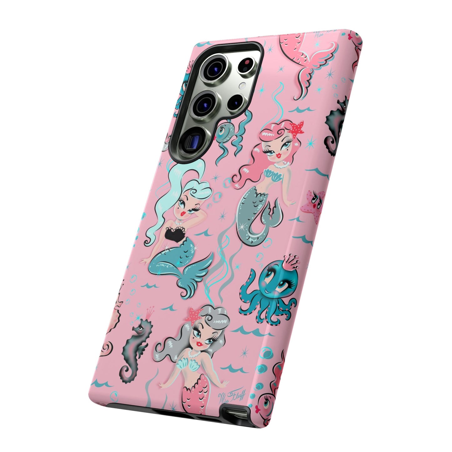 Babydoll Mermaids on Pink • Tough Phone Case