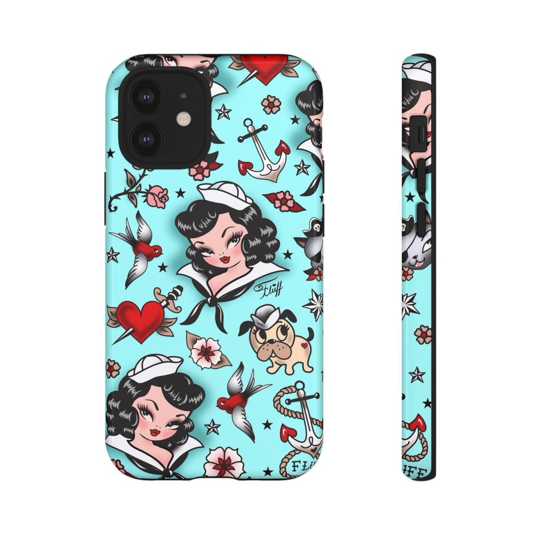 Suzy Sailor Girl on Light Blue • Phone Case