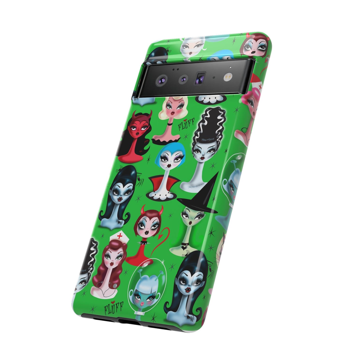 Spooky Dolls Green • Tough Phone Case