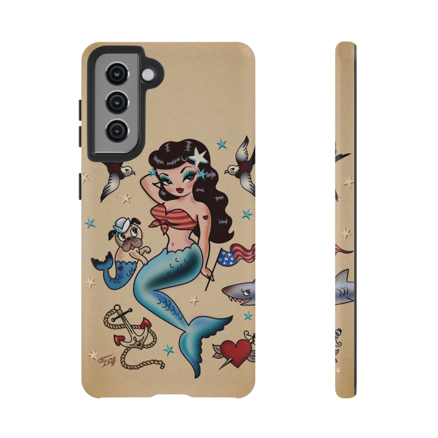 Patriotic Mermaid • Tough Phone Case