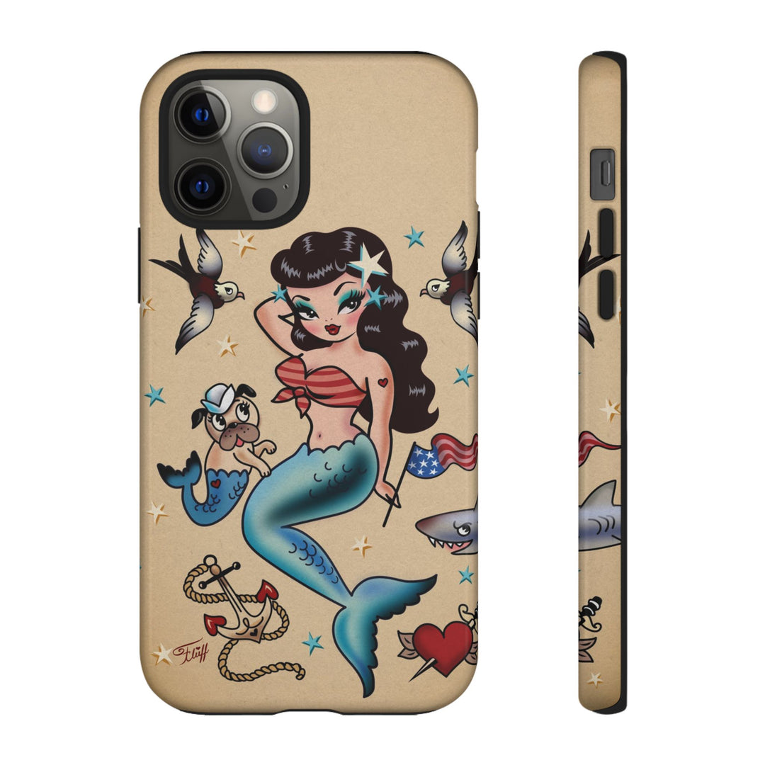 Patriotic Mermaid • Tough Phone Case