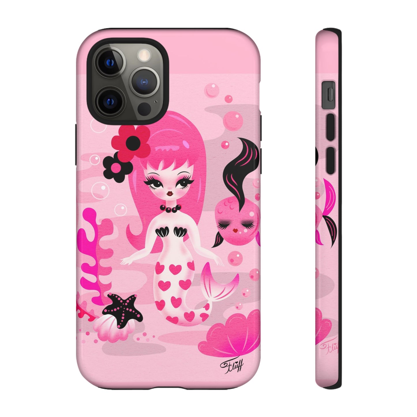 Pink Mod Mermaid • Tough Phone Case