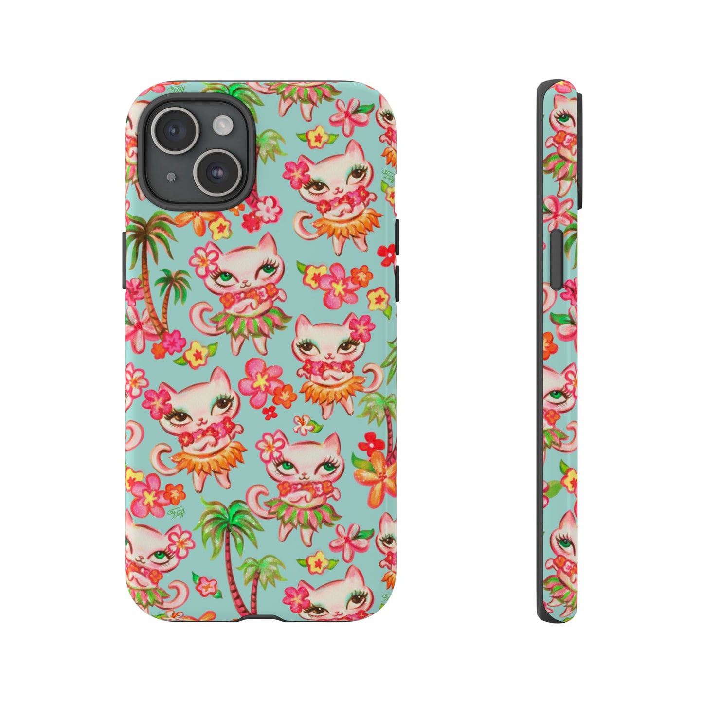 Hula Kitties Aqua • Tough Phone Case