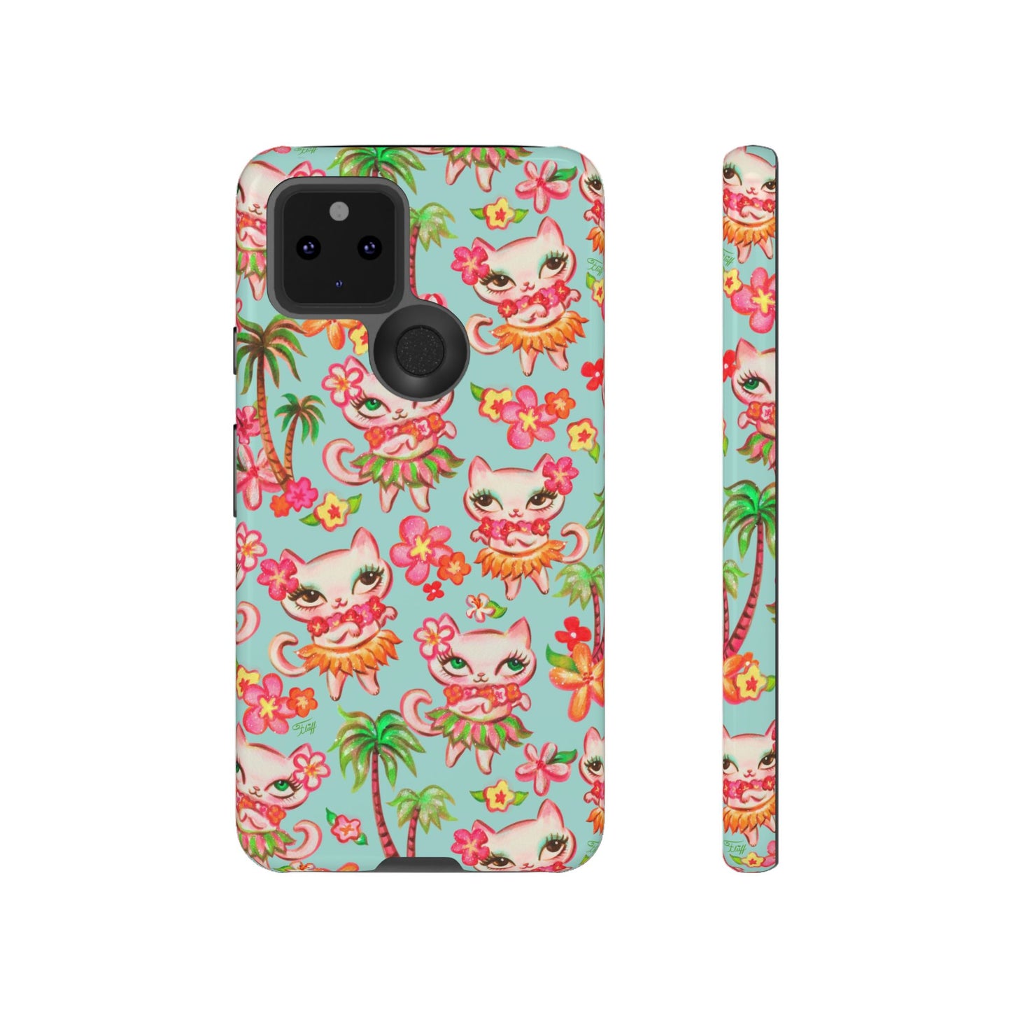 Hula Kitties Aqua • Tough Phone Case