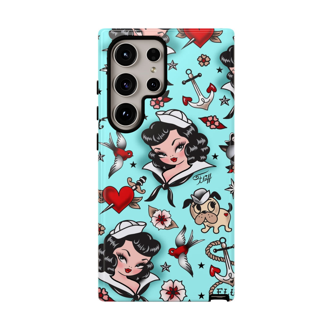 Suzy Sailor Girl on Light Blue • Phone Case