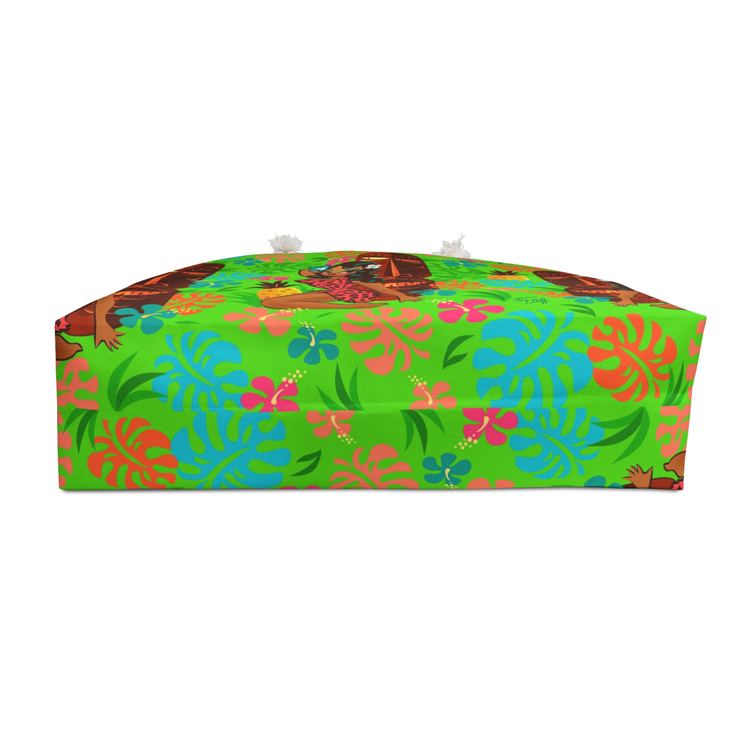 Tiki Temptress in Pink Leopard Print • Weekender Bag