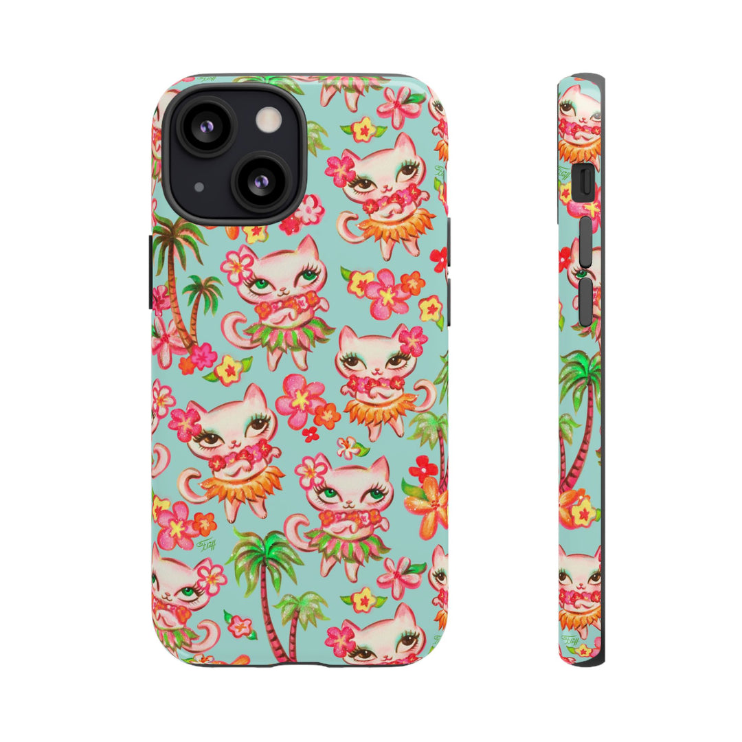 Hula Kitties Aqua • Tough Phone Case