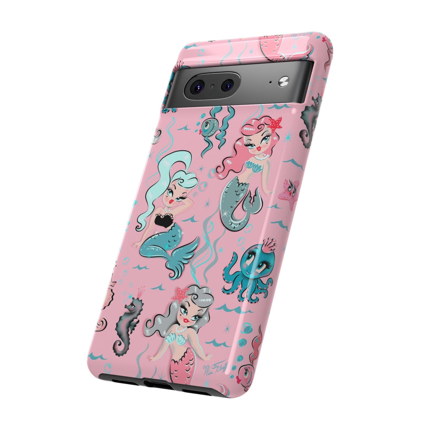 Babydoll Mermaids on Pink • Tough Phone Case