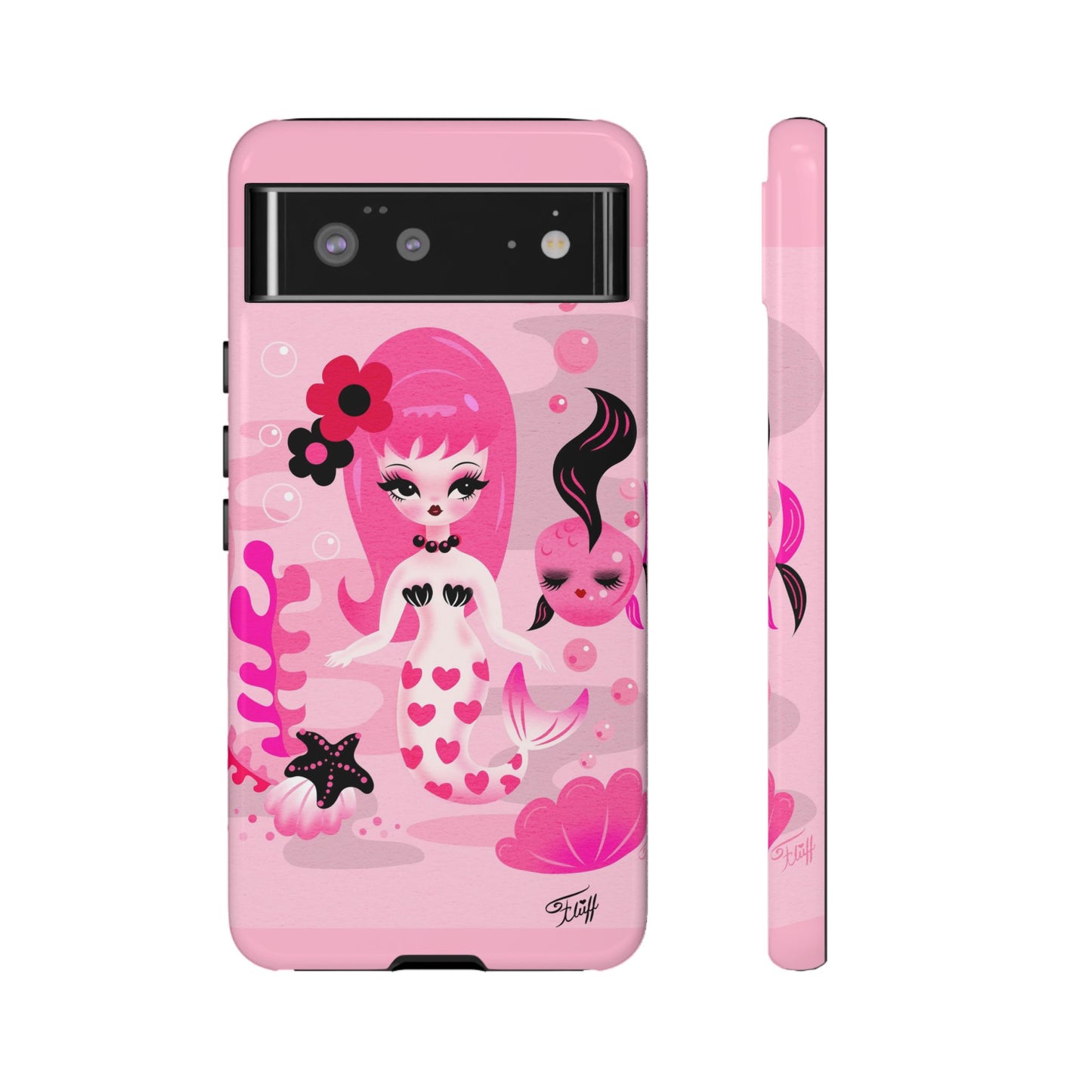 Pink Mod Mermaid • Tough Phone Case