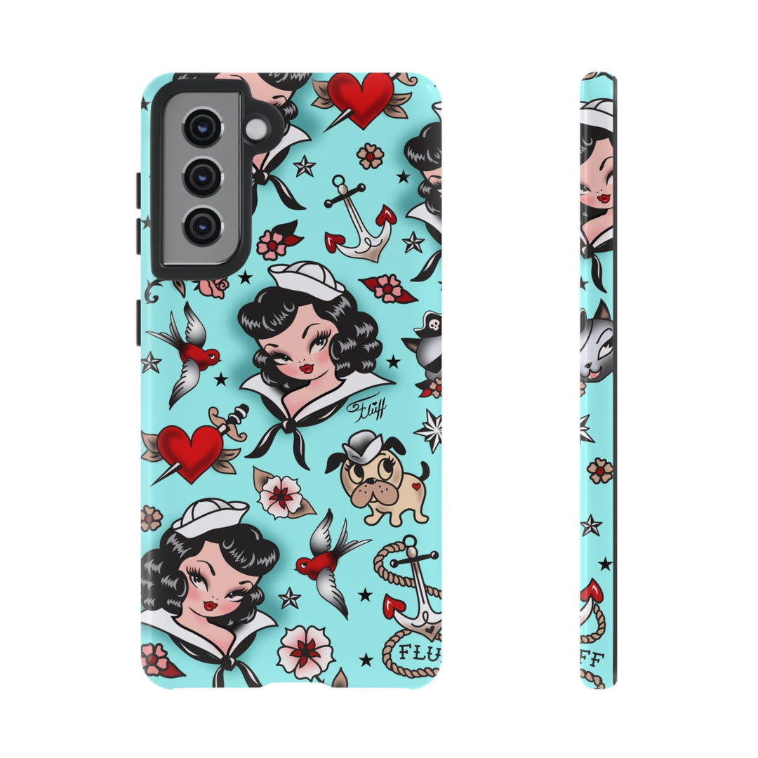 Suzy Sailor Girl on Light Blue • Phone Case