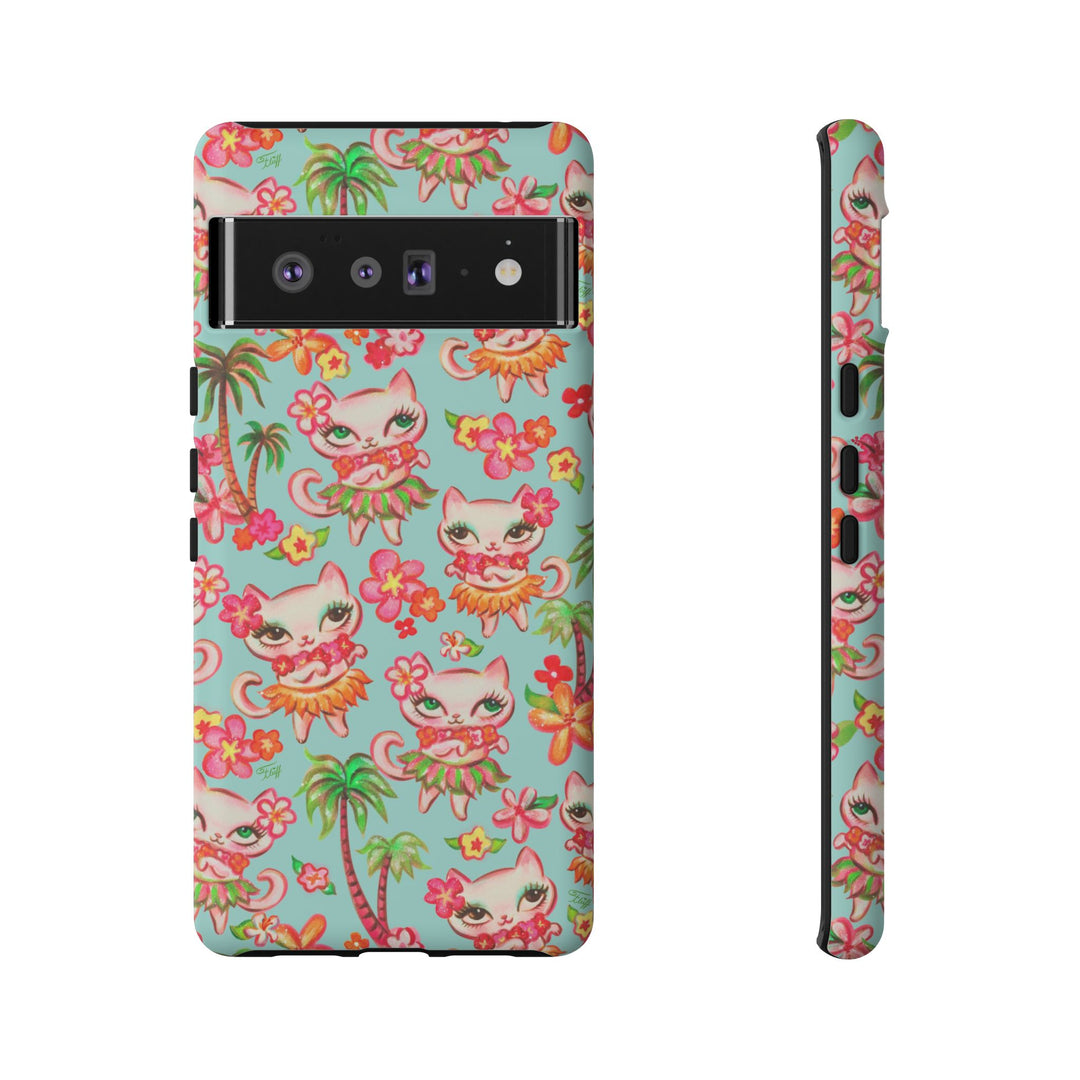 Hula Kitties Aqua • Tough Phone Case