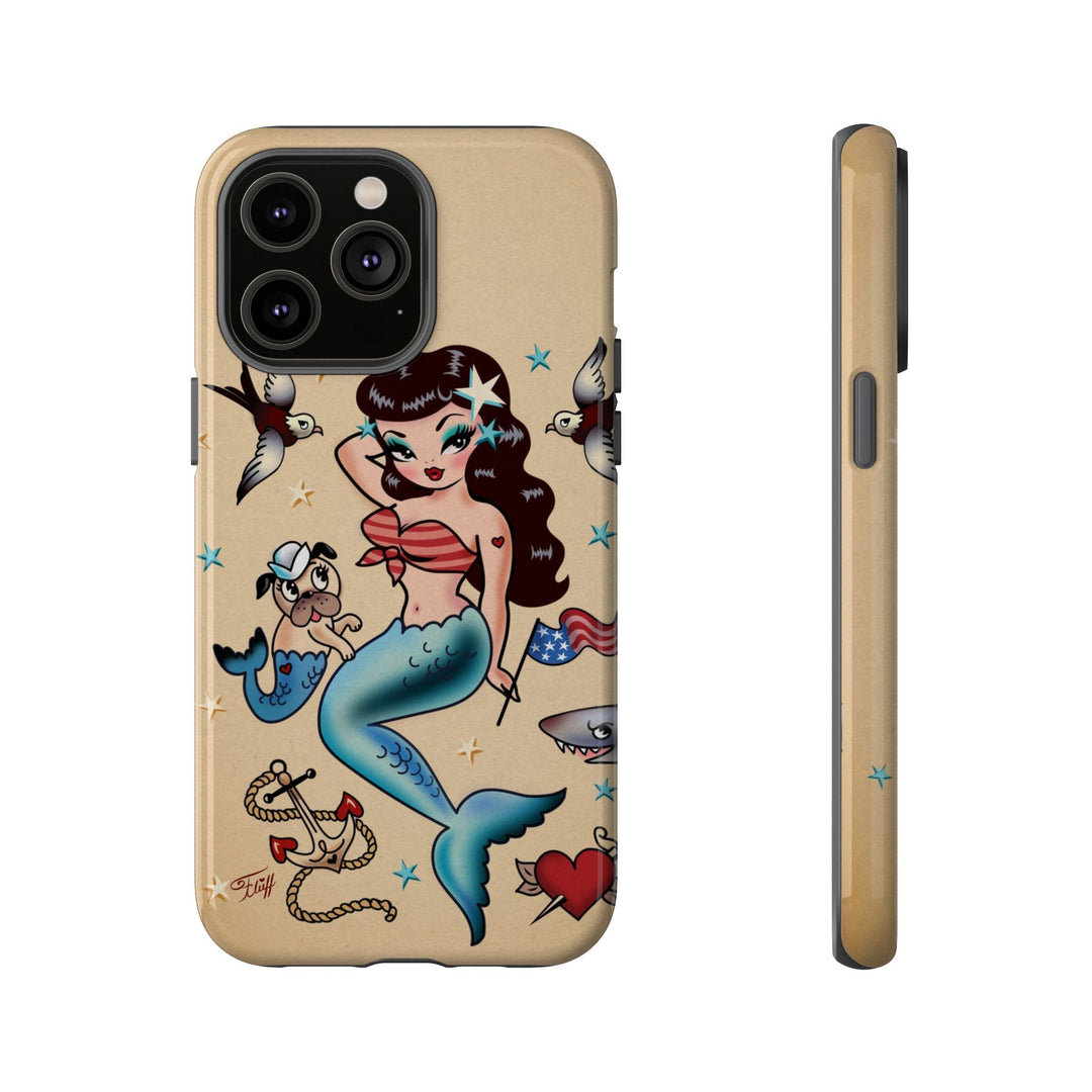 Patriotic Mermaid • Tough Phone Case