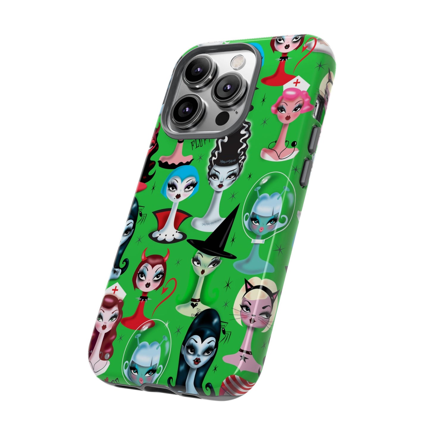 Spooky Dolls Green • Tough Phone Case