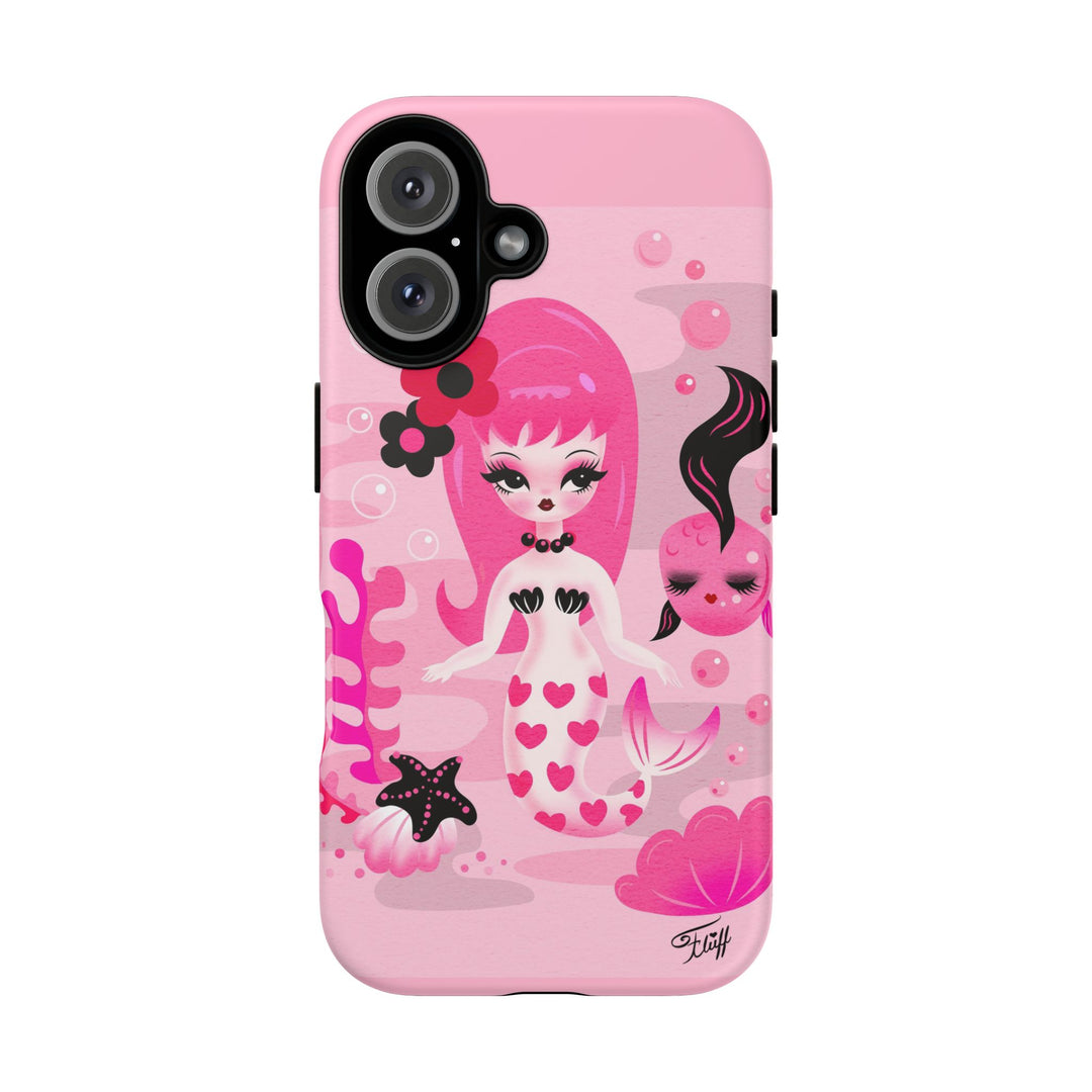 Pink Mod Mermaid • Tough Phone Case