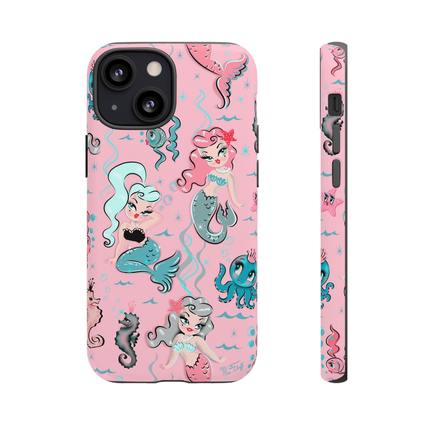 Babydoll Mermaids on Pink • Tough Phone Case