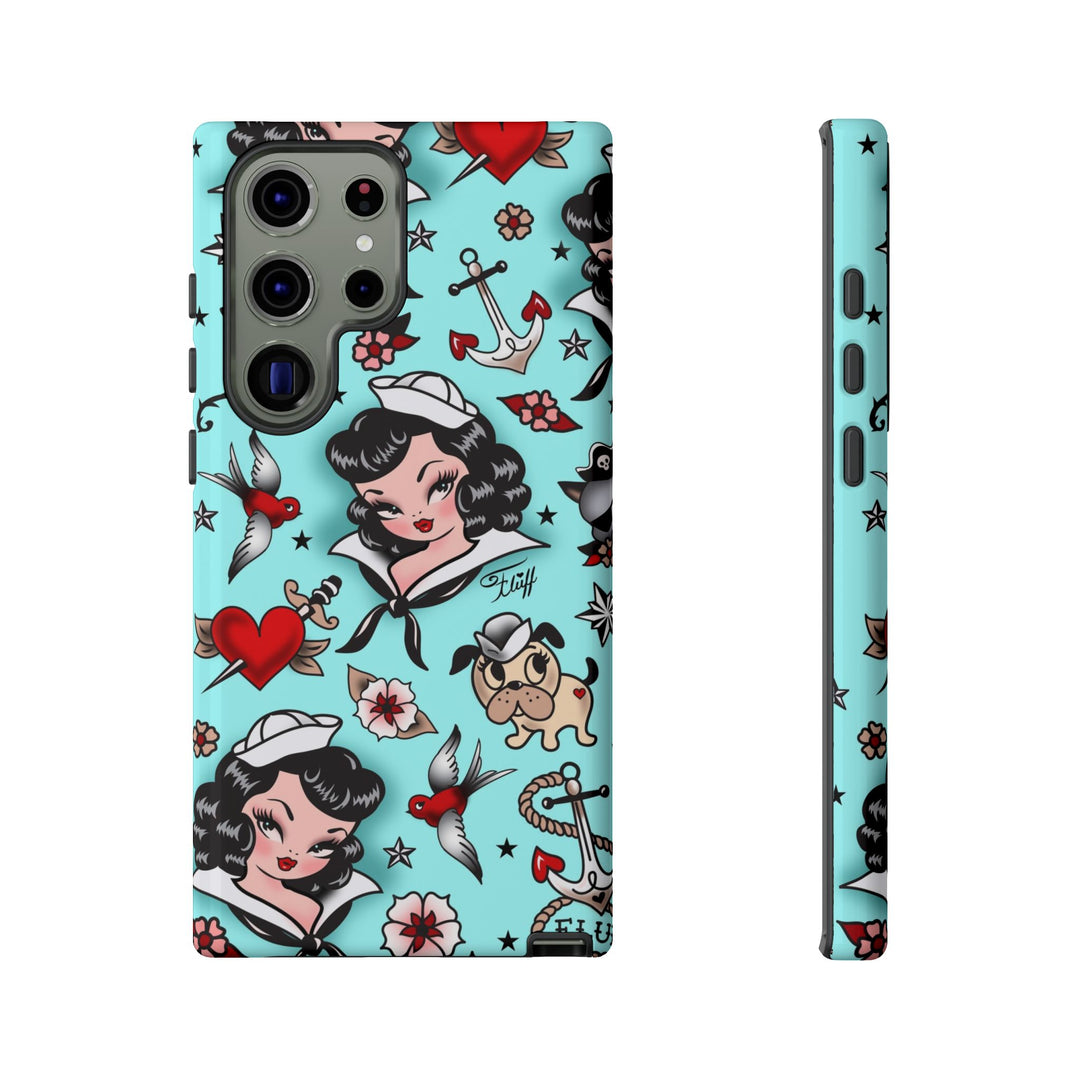 Suzy Sailor Girl on Light Blue • Phone Case