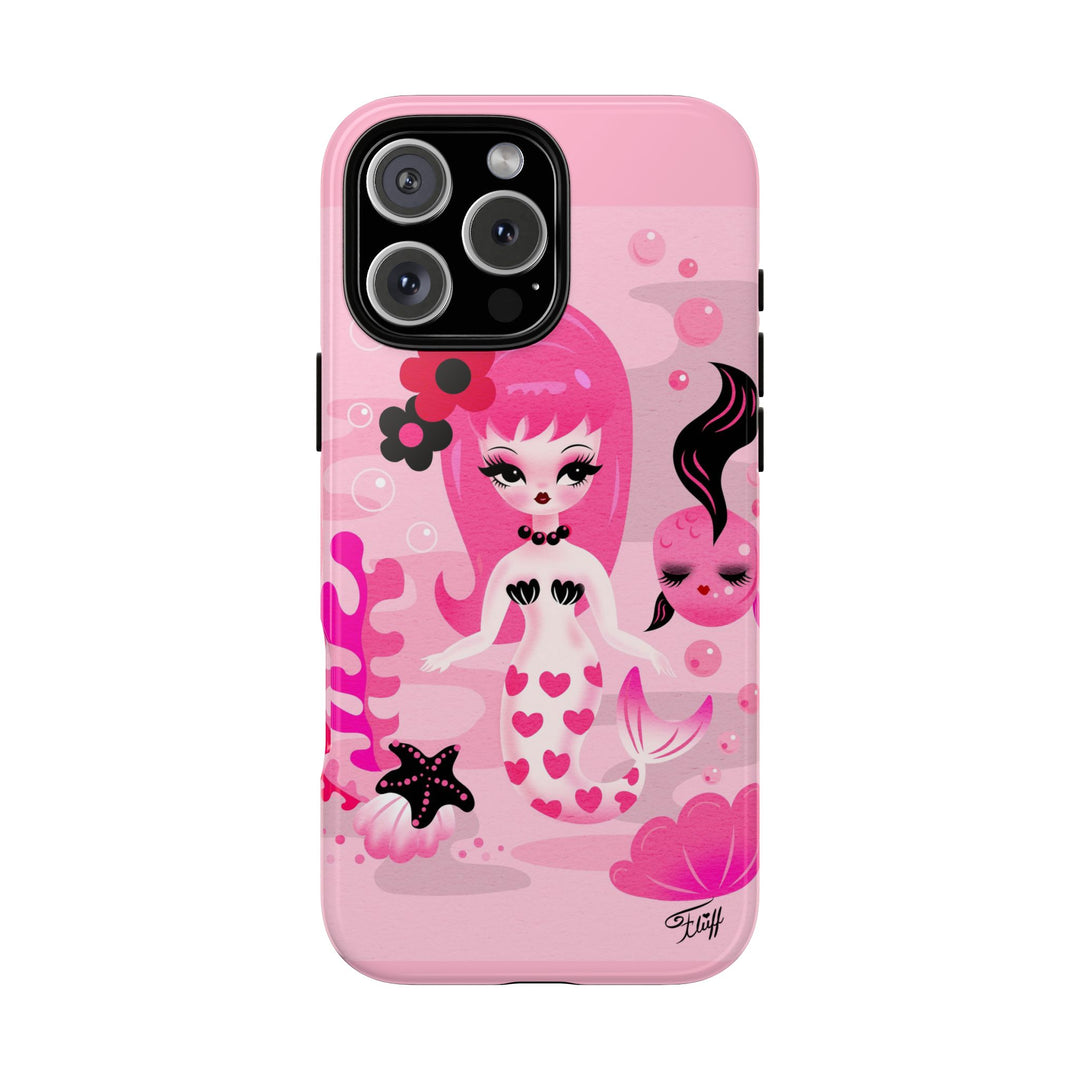 Pink Mod Mermaid • Tough Phone Case