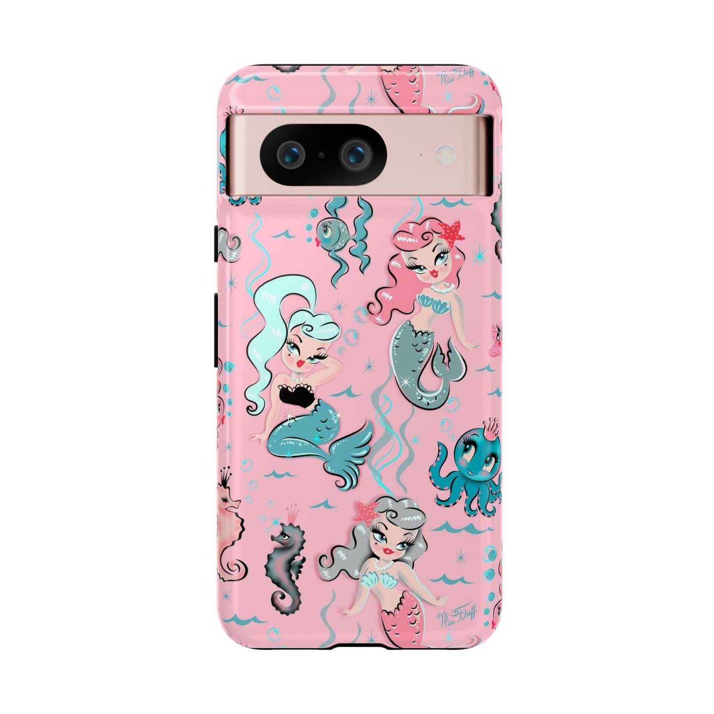 Babydoll Mermaids on Pink • Tough Phone Case