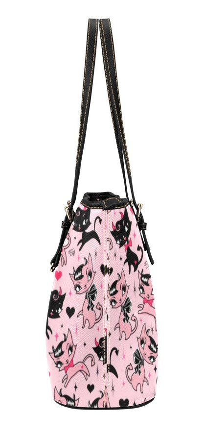 Devil Kitties on Pink • Purse Tote