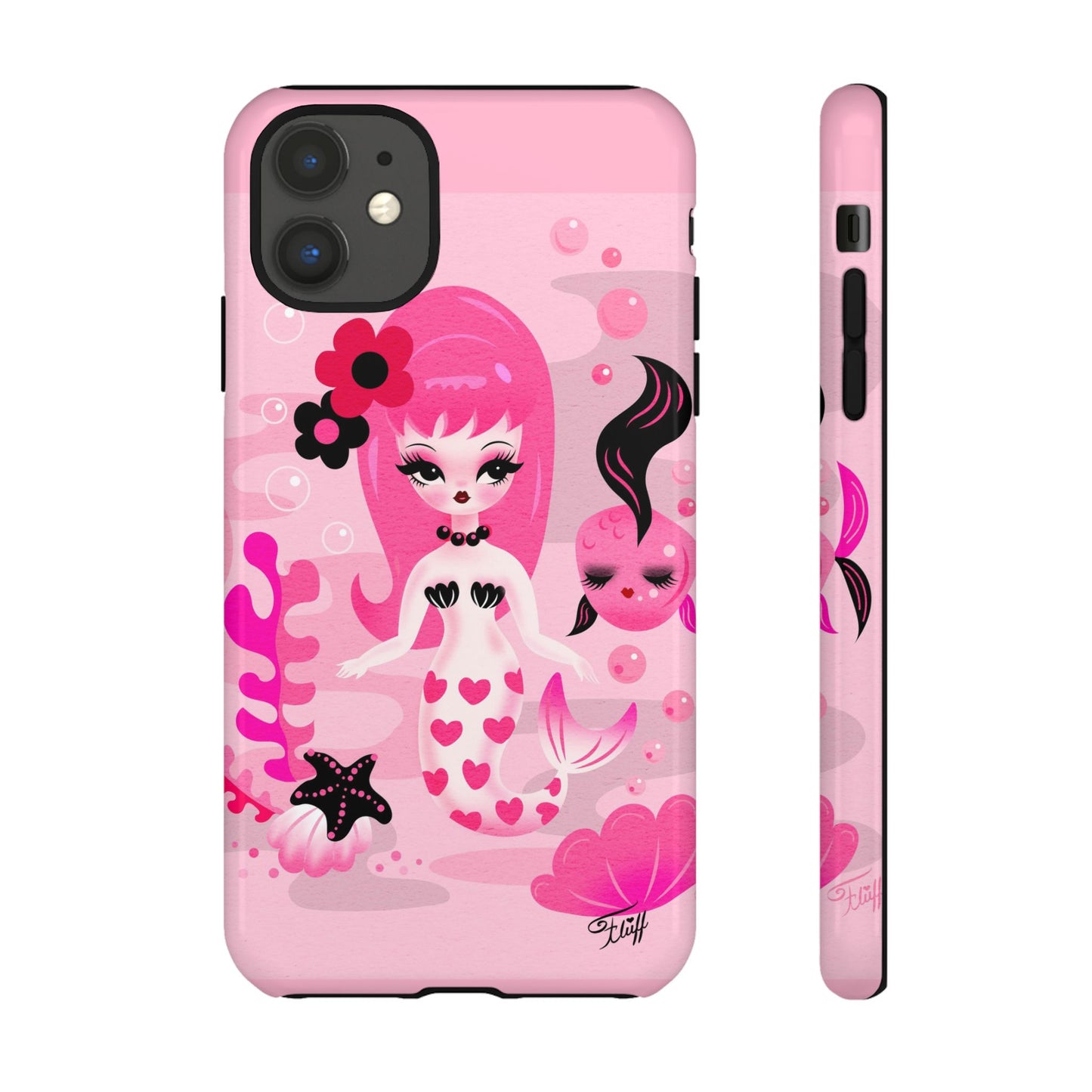 Pink Mod Mermaid • Tough Phone Case