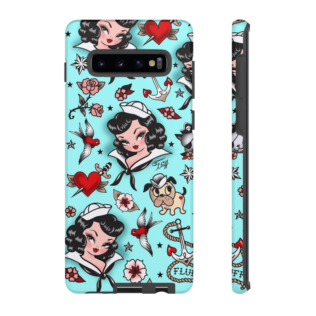 Suzy Sailor Girl on Light Blue • Phone Case