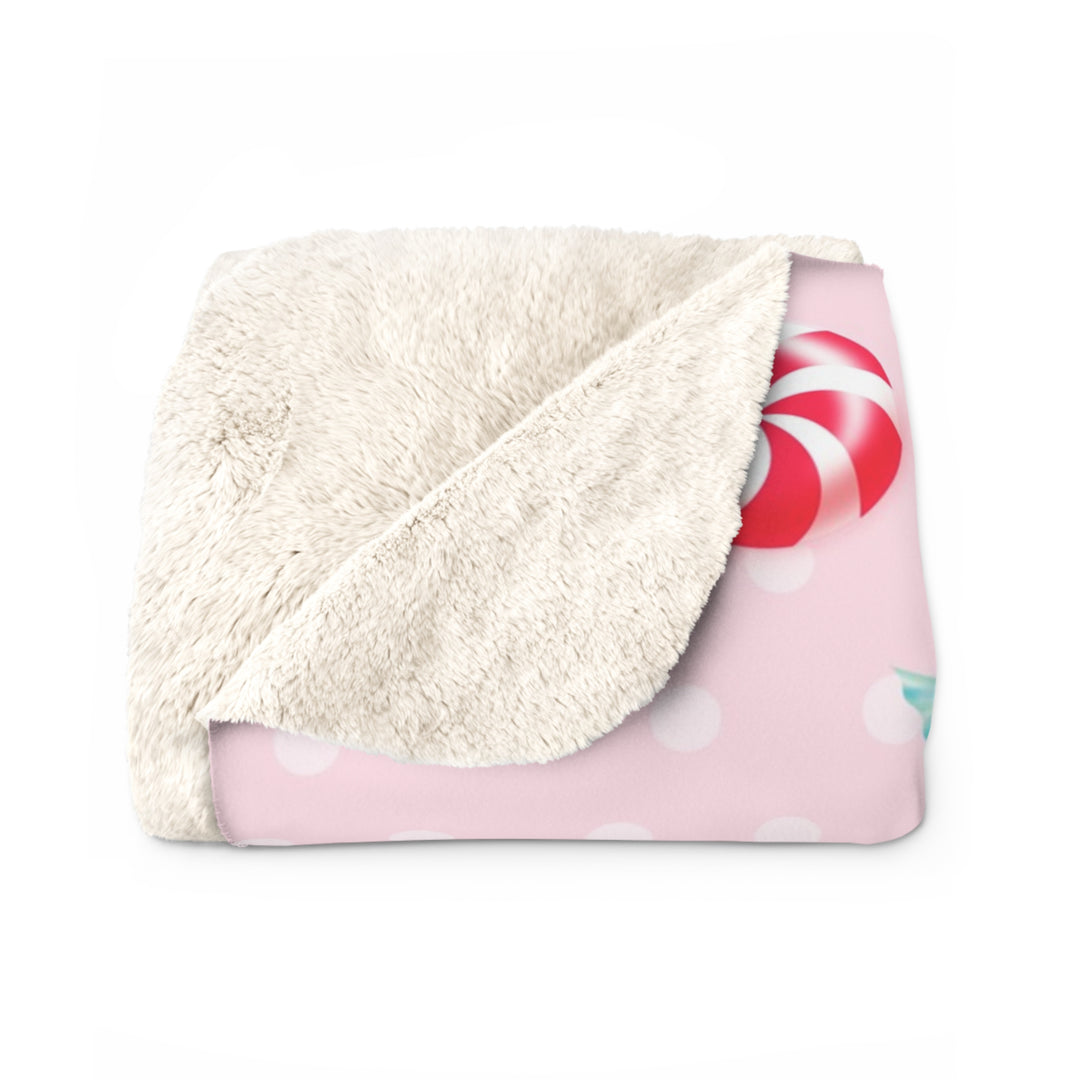 Redhead Holiday Cupcake Girl • Sherpa Fleece Blanket