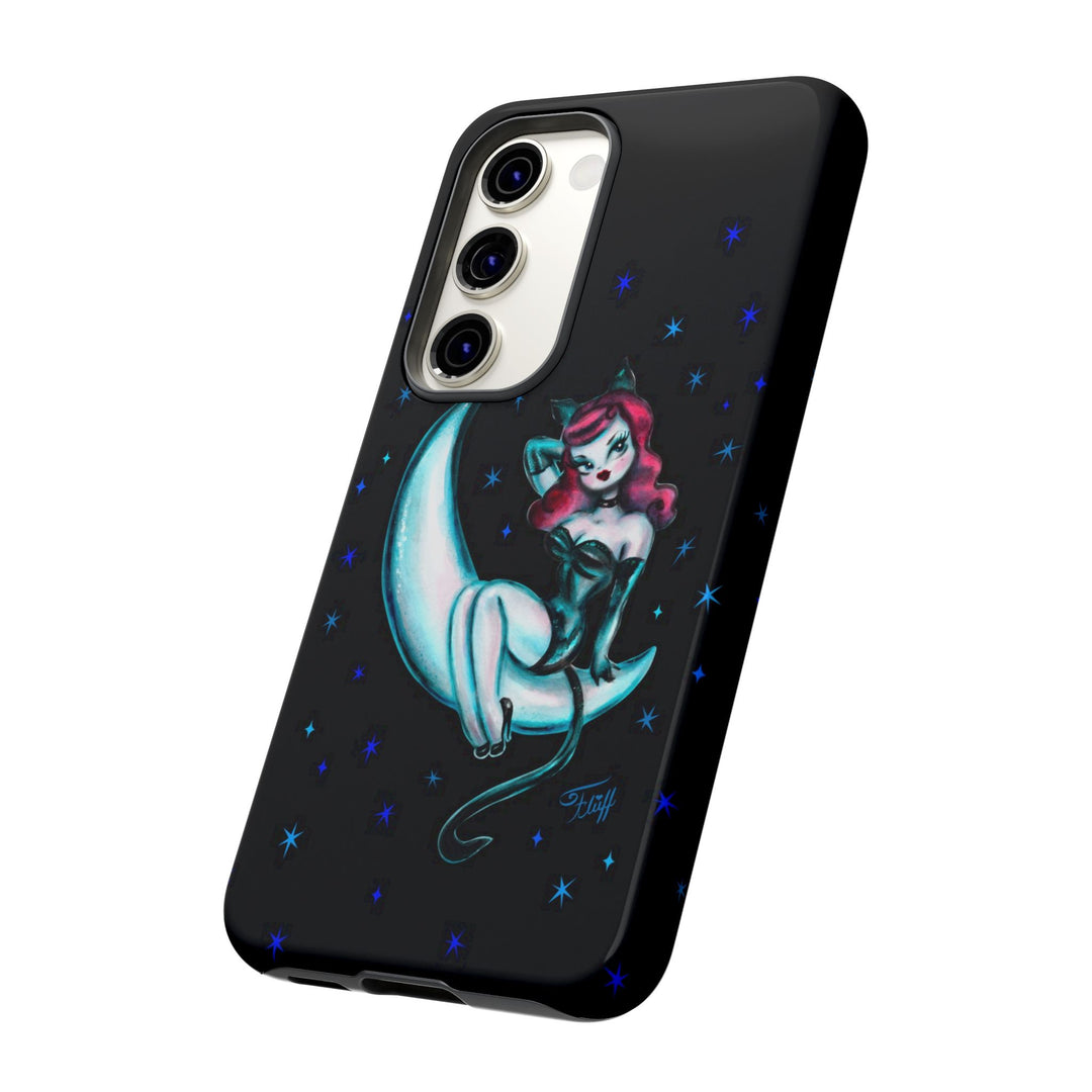 Kitten on the Moon • Tough Phone Case