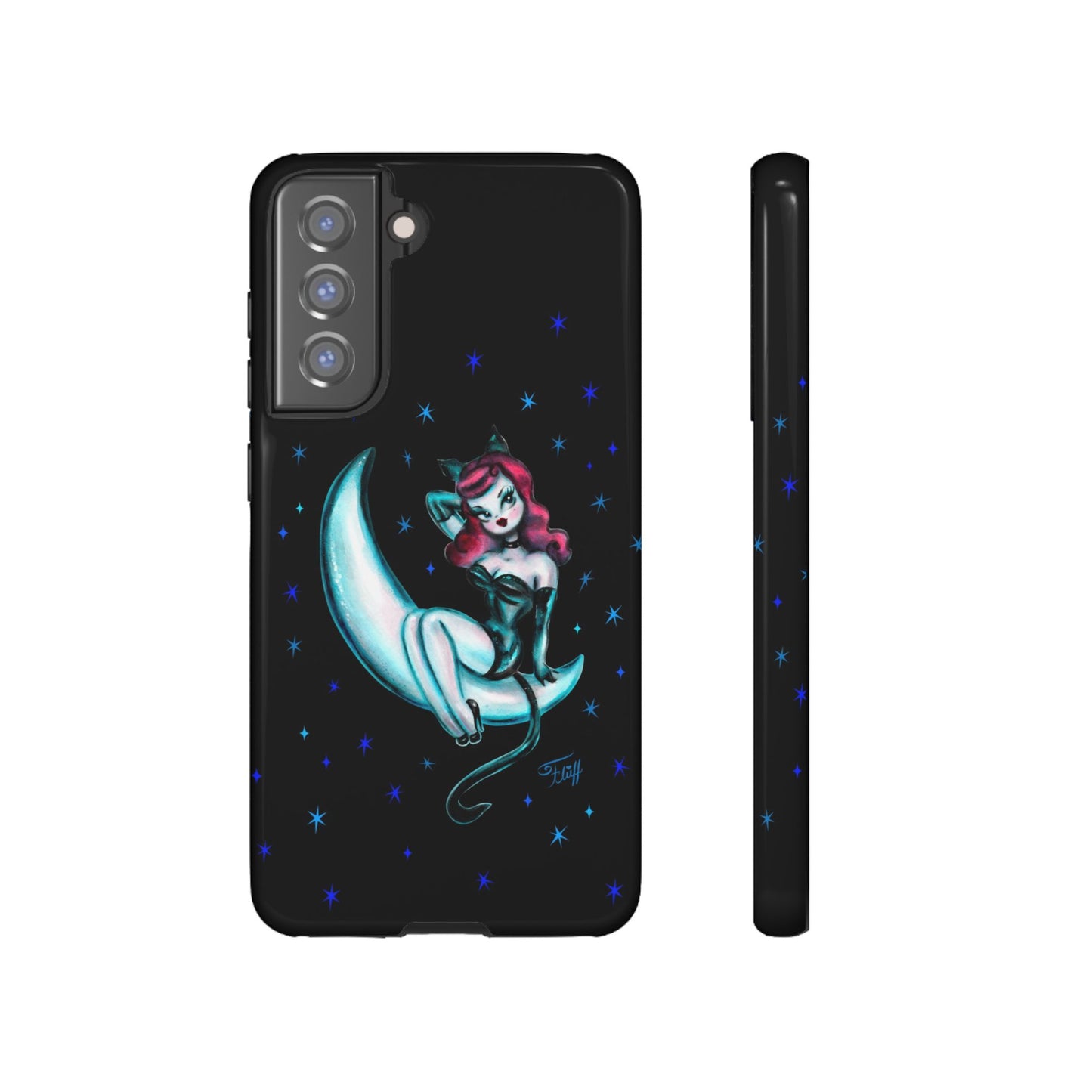 Kitten on the Moon • Tough Phone Case