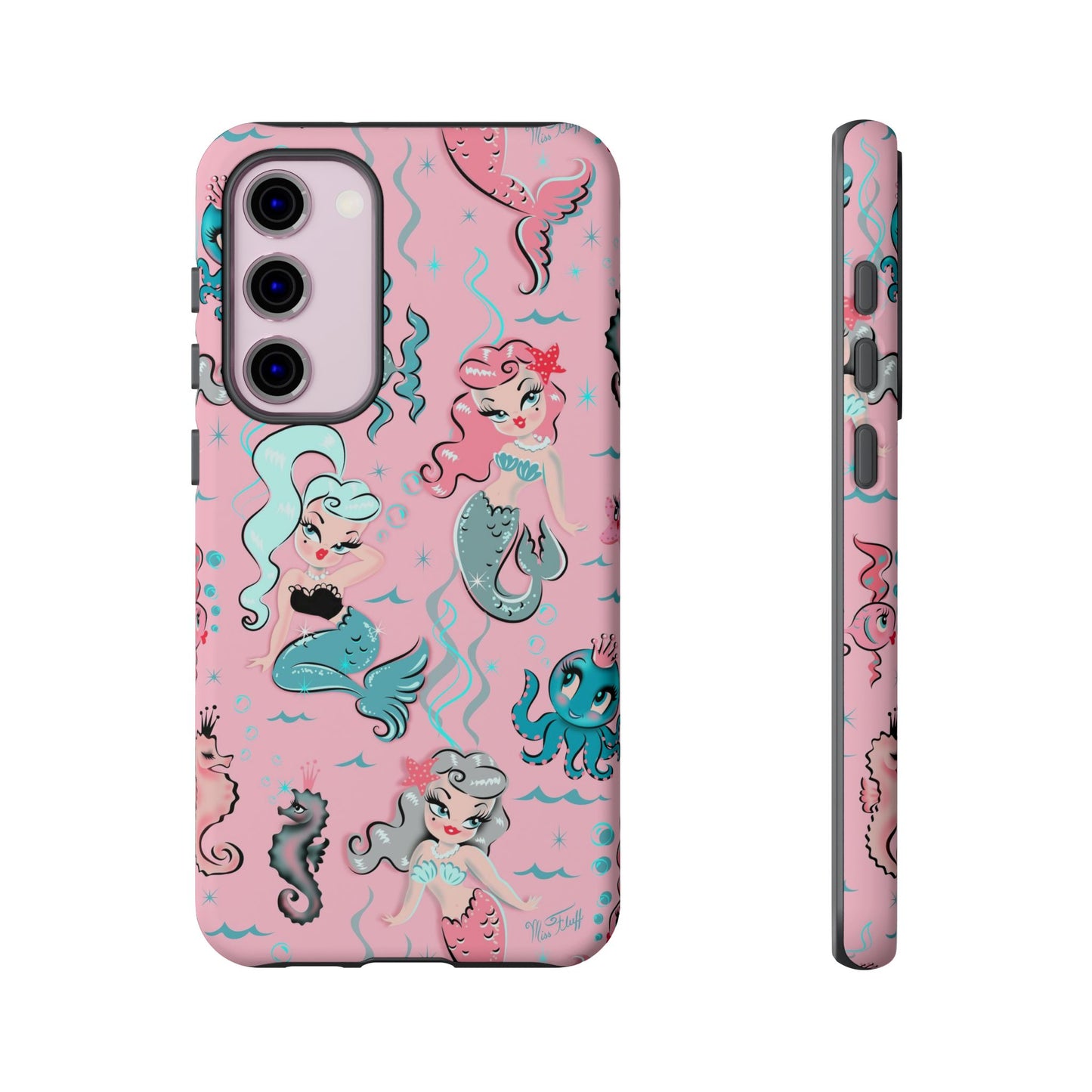 Babydoll Mermaids on Pink • Tough Phone Case