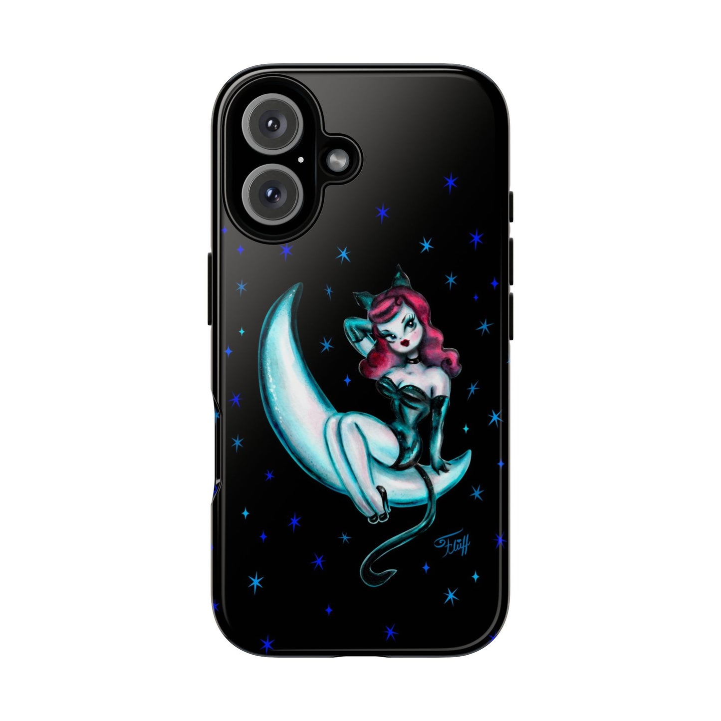 Kitten on the Moon • Tough Phone Case