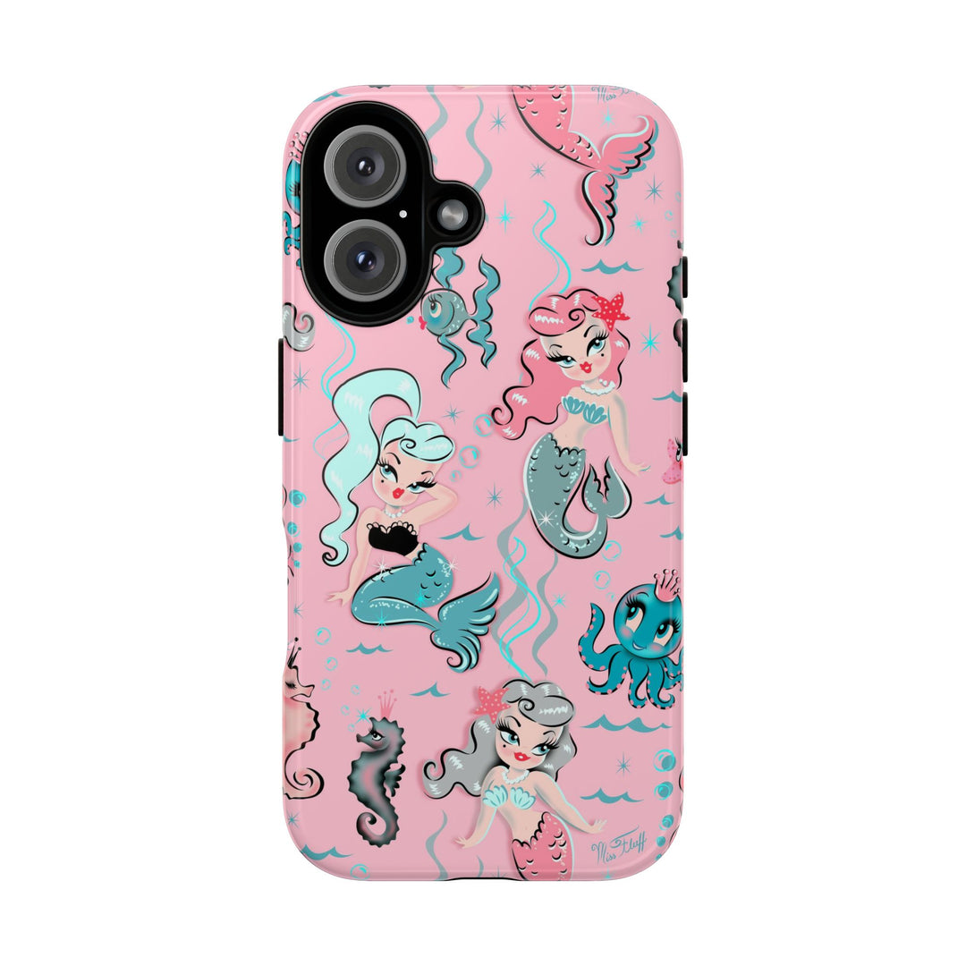 Babydoll Mermaids on Pink • Tough Phone Case