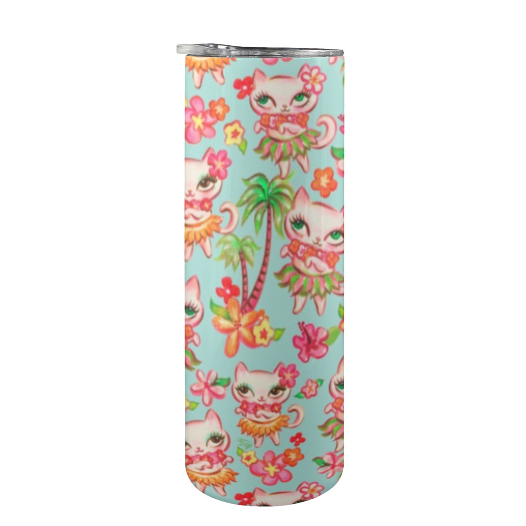 Hula Kitties Aqua • Tall Tumbler 20oz