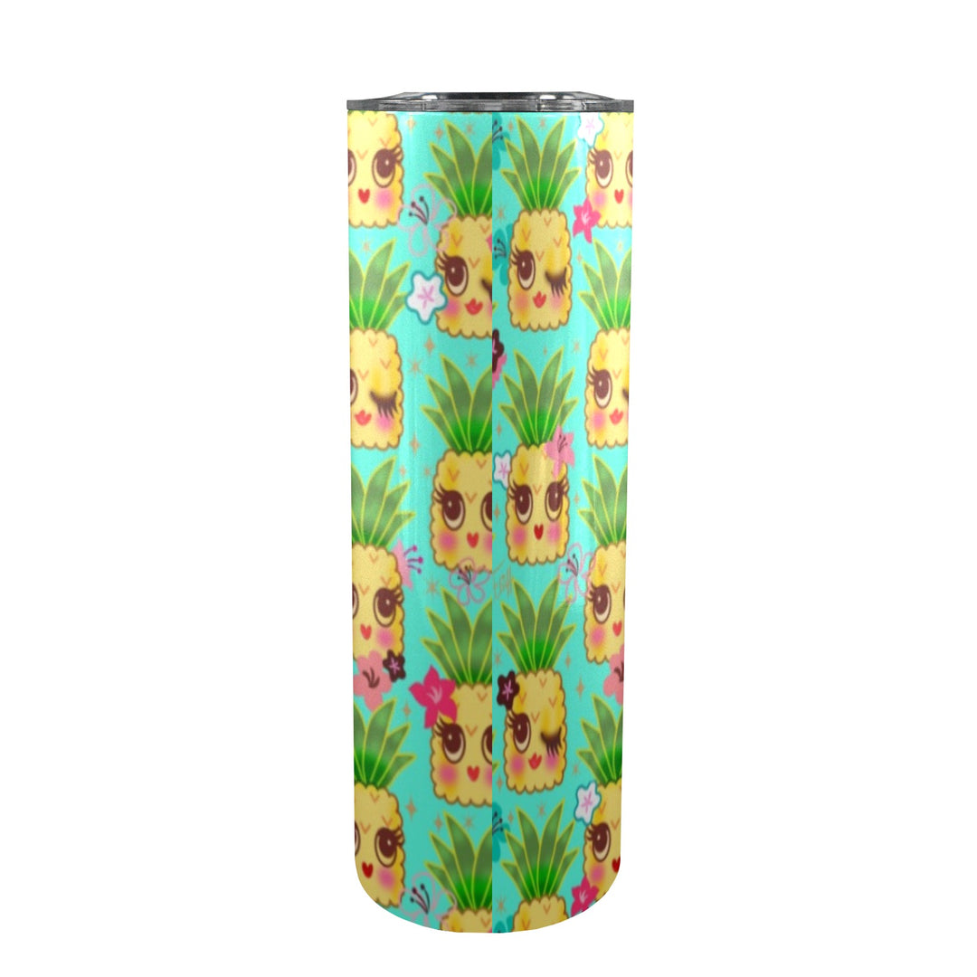 Happy Pineapples Aqua • Tall Tumbler 20oz