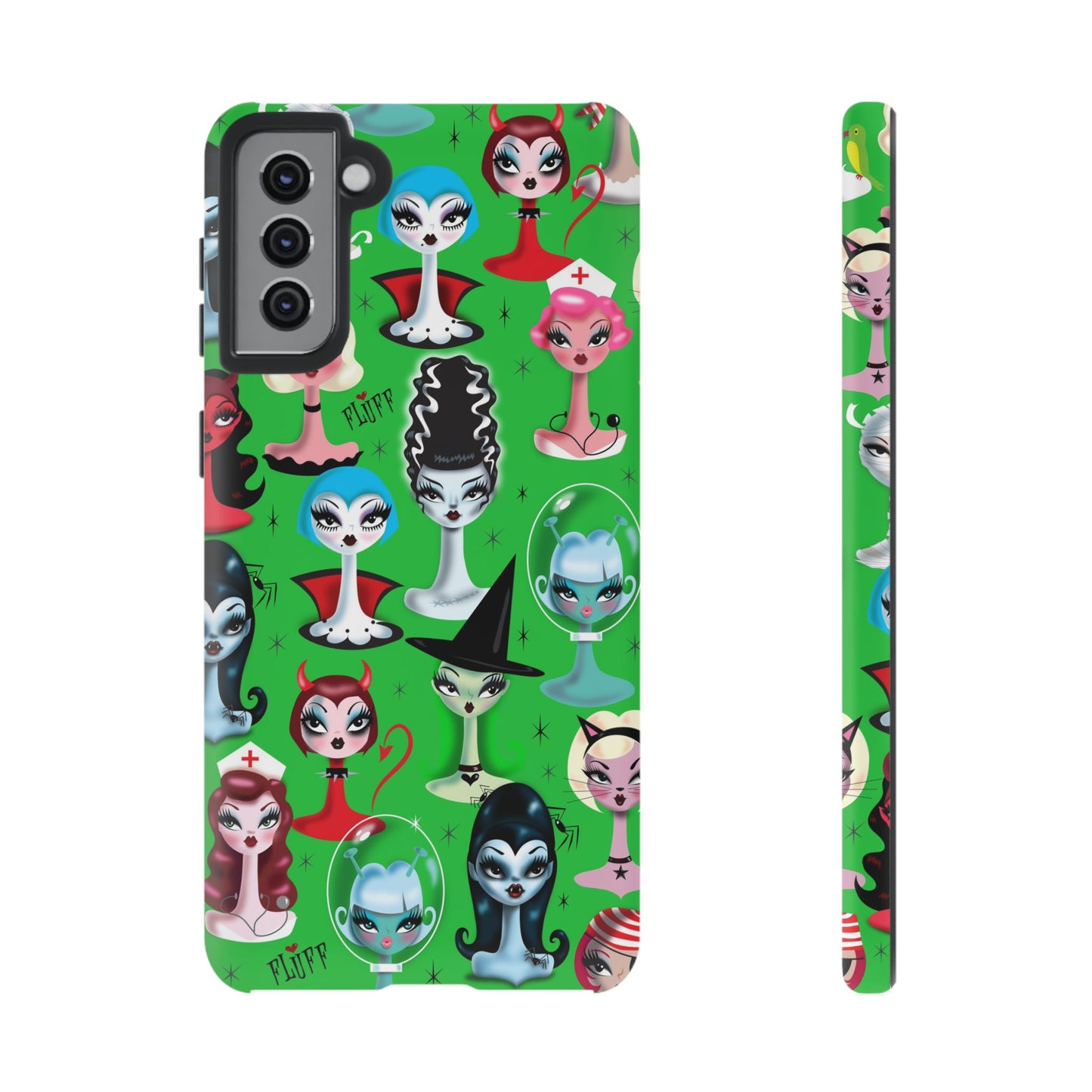 Spooky Dolls Green • Tough Phone Case