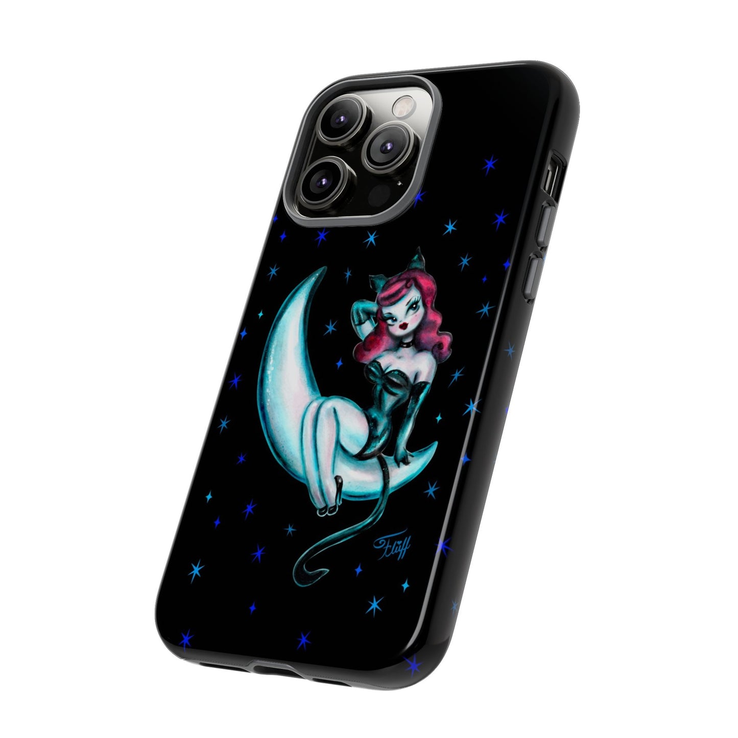 Kitten on the Moon • Tough Phone Case