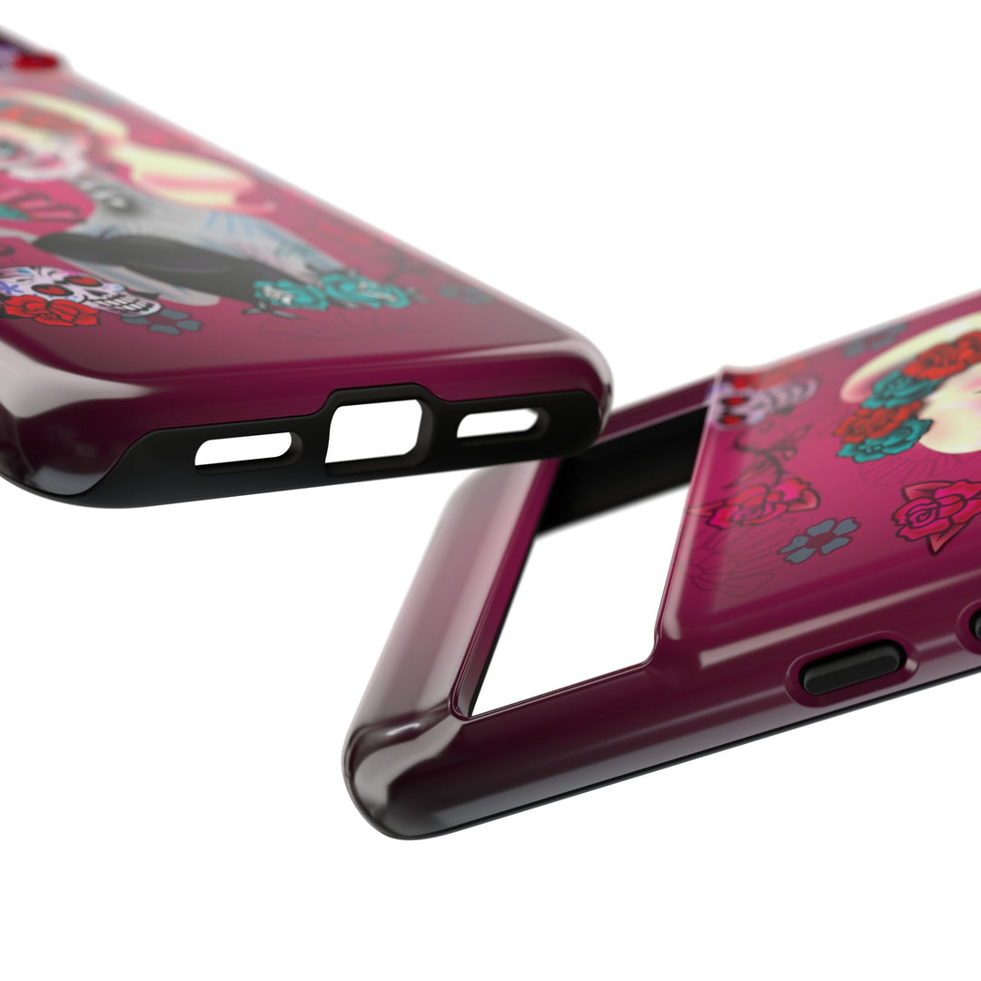 Blonde Sugar Skull Pinup Girl • Tough Phone Case