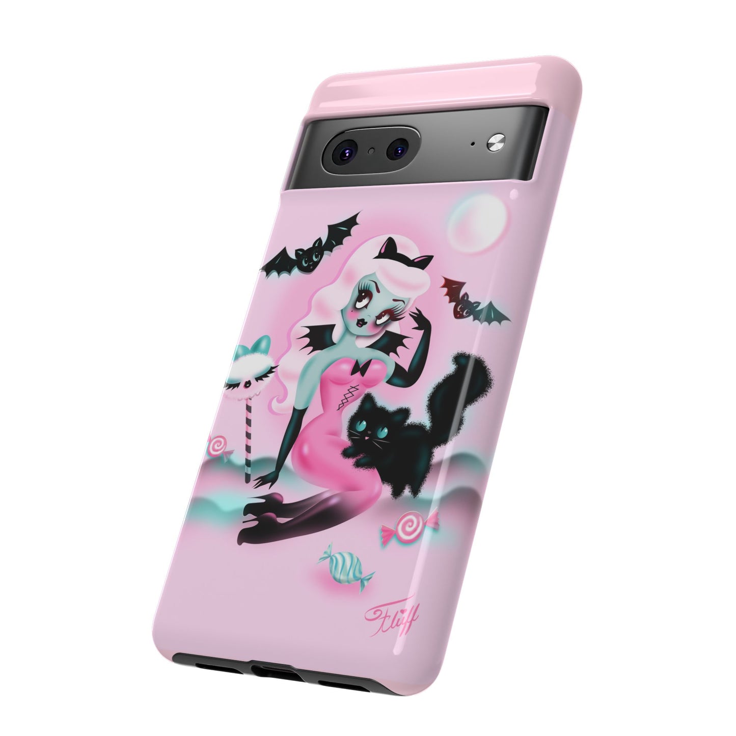 Pastel Candy Vampire with Kitty • Tough Phone Case