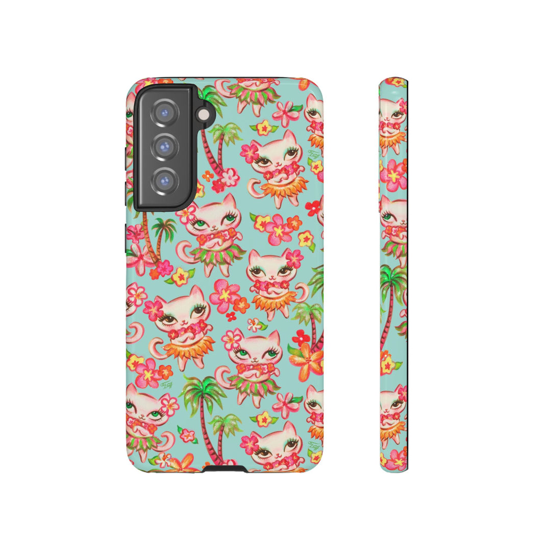 Hula Kitties Aqua • Tough Phone Case