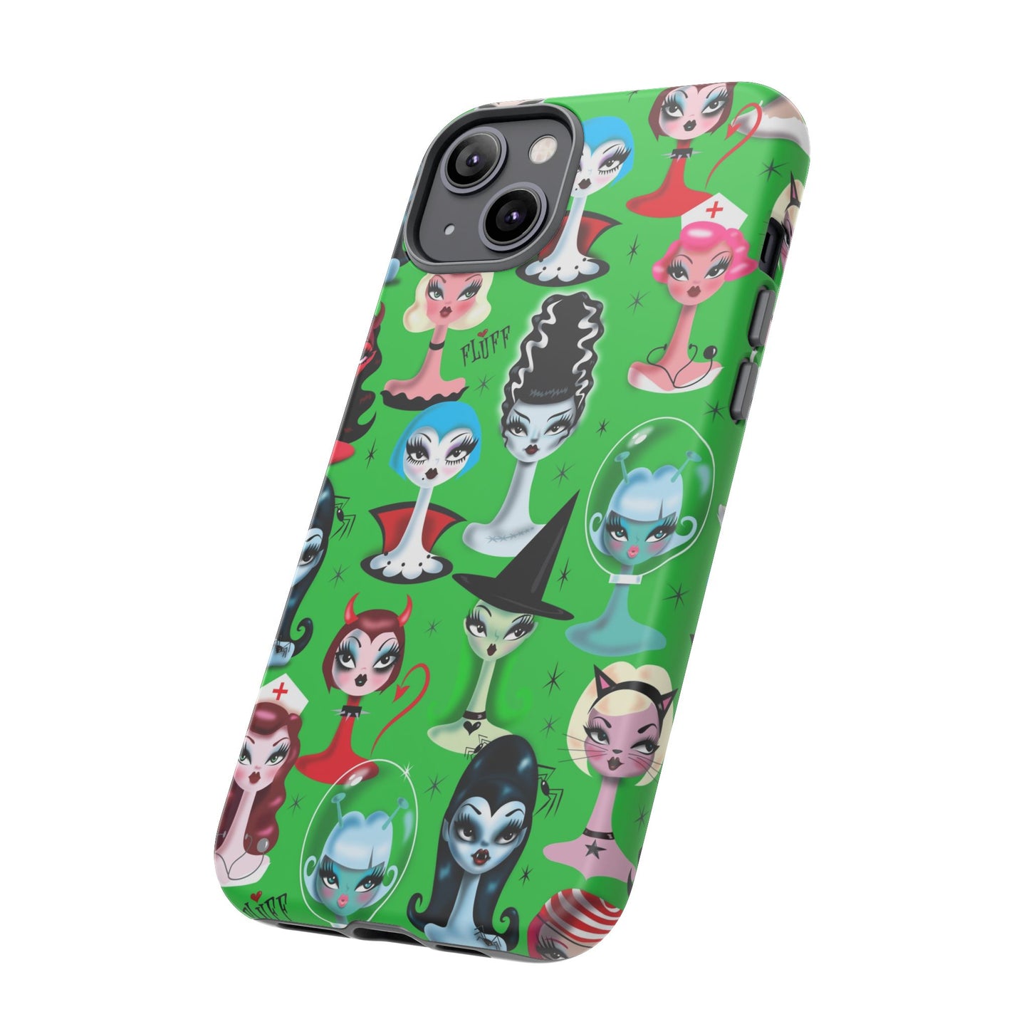 Spooky Dolls Green • Tough Phone Case