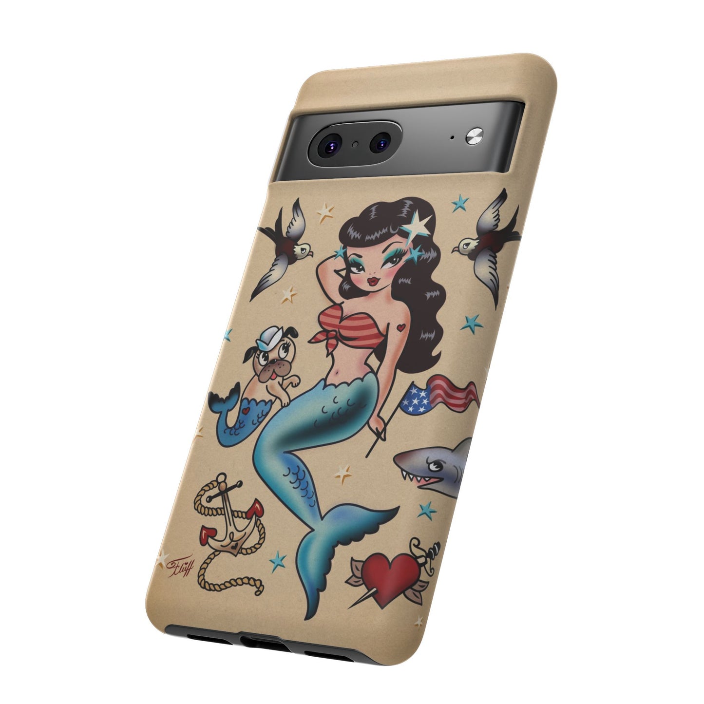 Patriotic Mermaid • Tough Phone Case