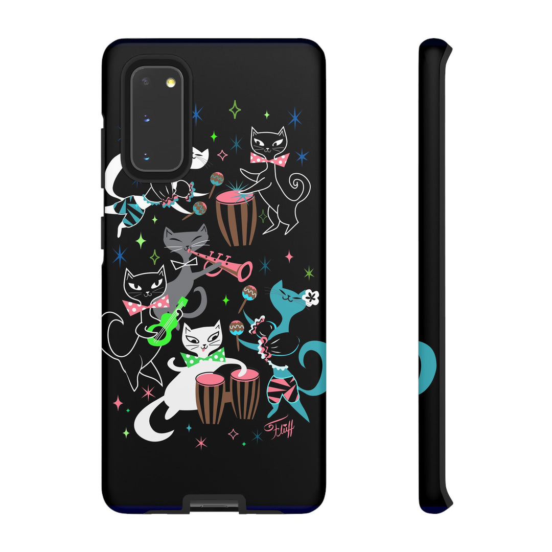 Mambo Kitties Band on Black • Tough Phone Case