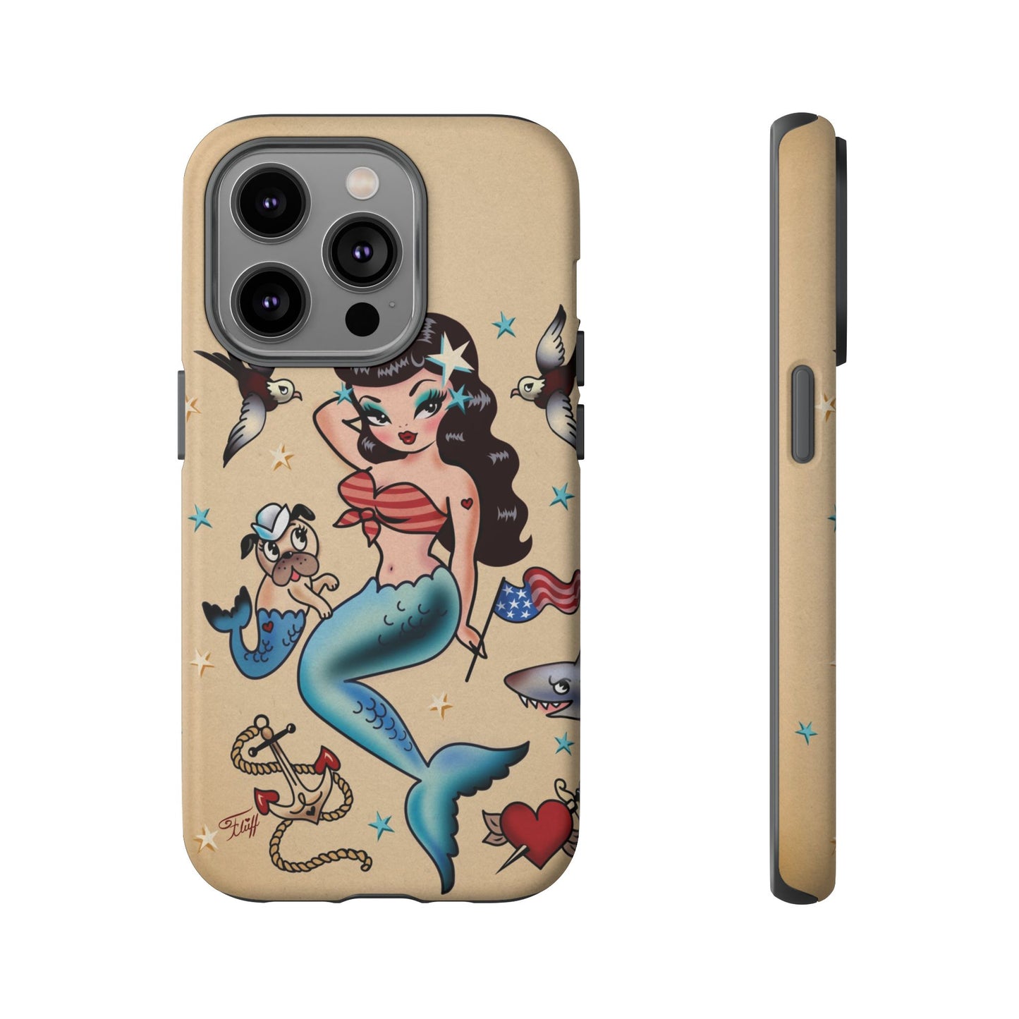 Patriotic Mermaid • Tough Phone Case