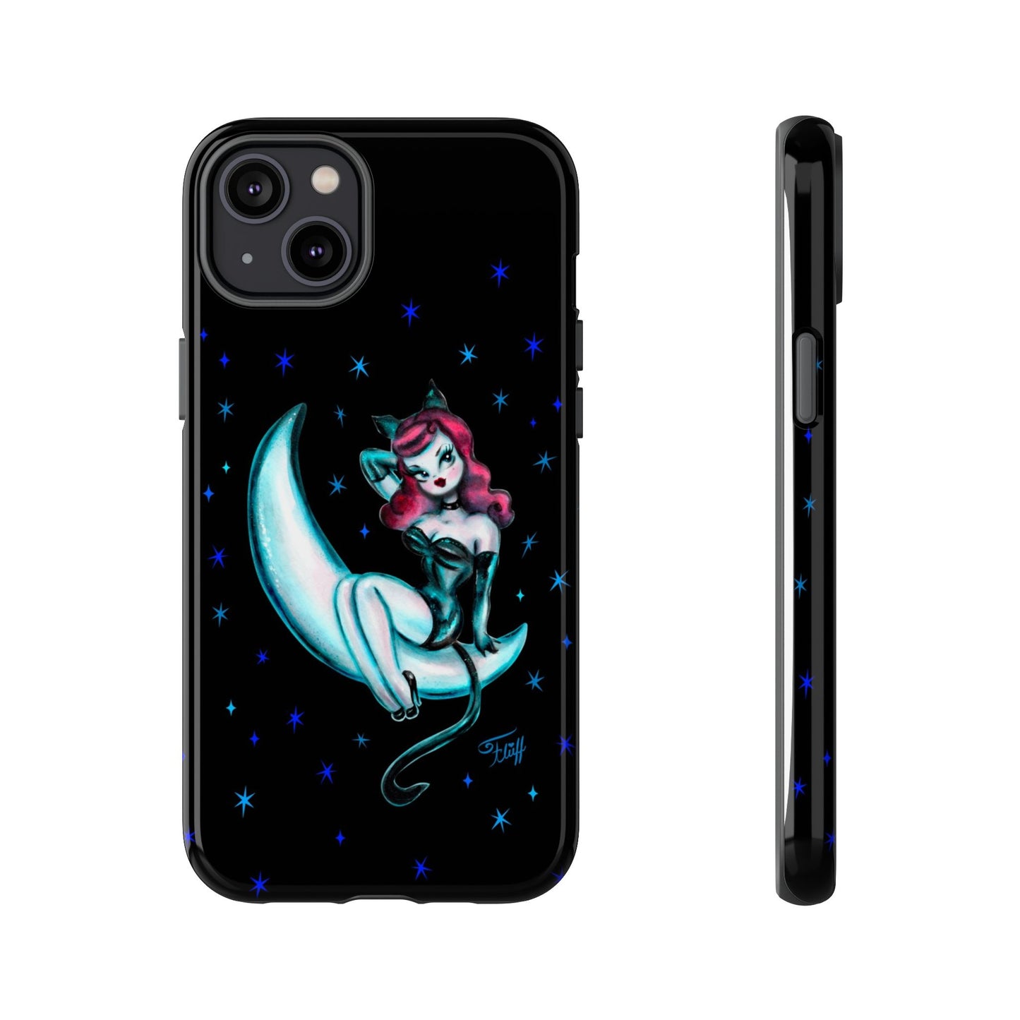 Kitten on the Moon • Tough Phone Case