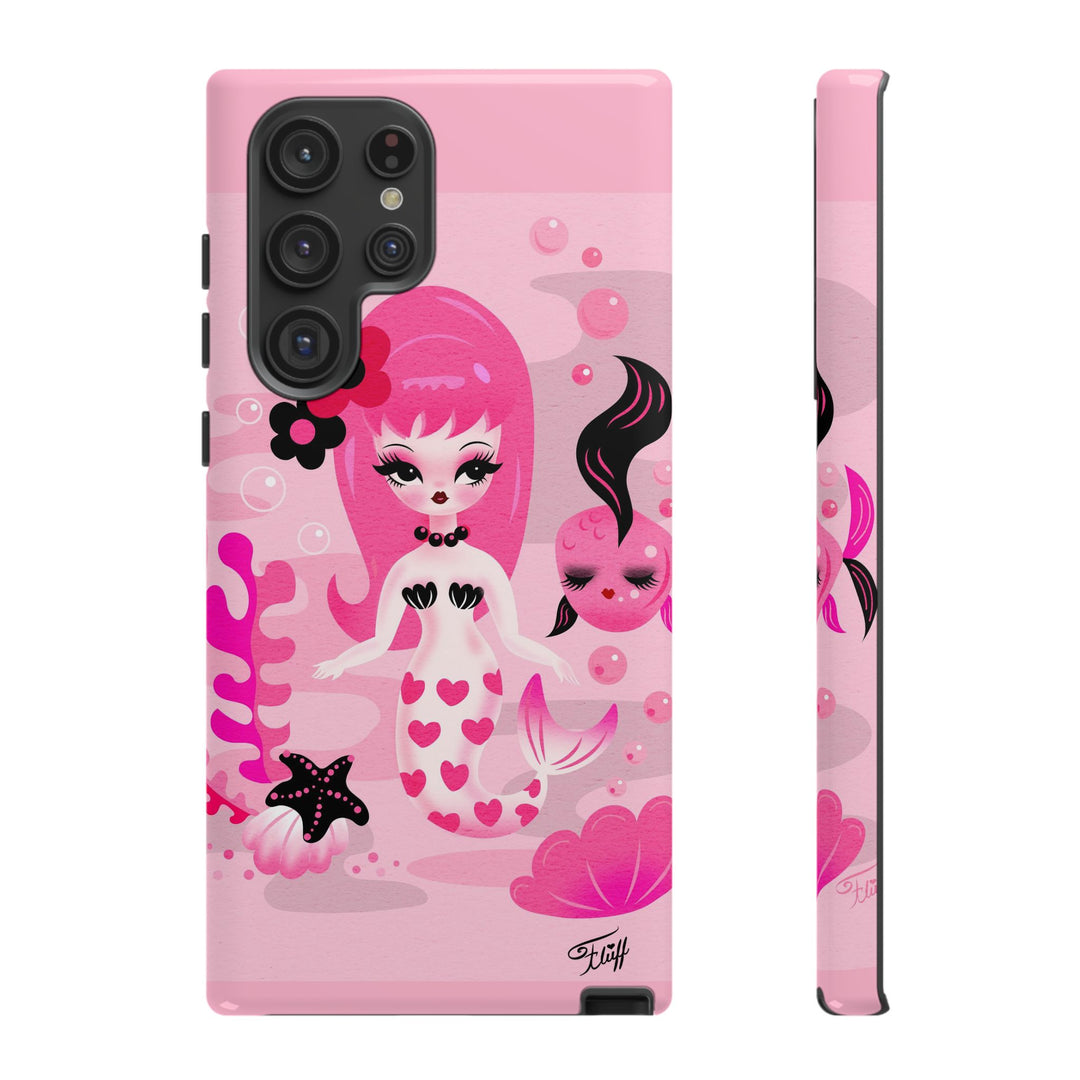 Pink Mod Mermaid • Tough Phone Case