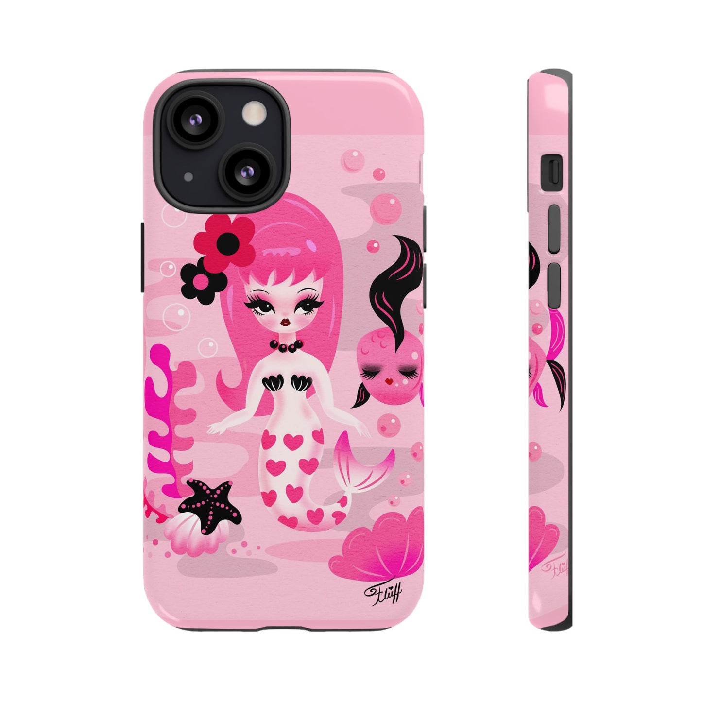 Pink Mod Mermaid • Tough Phone Case