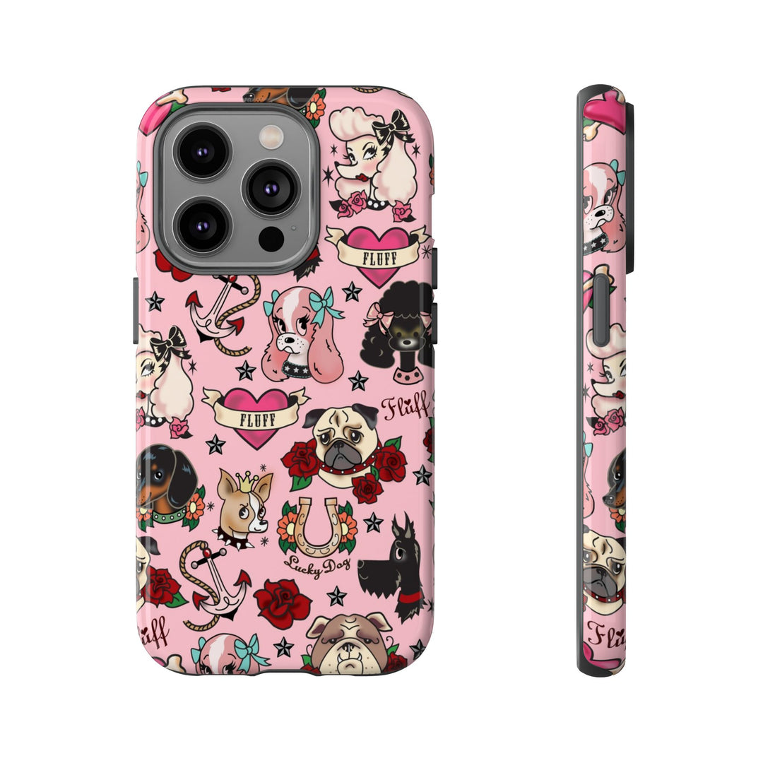 Tattoo Pooch Pink • Tough Phone Case